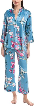 Natori 2Pc Sakura Satin Pajama Set