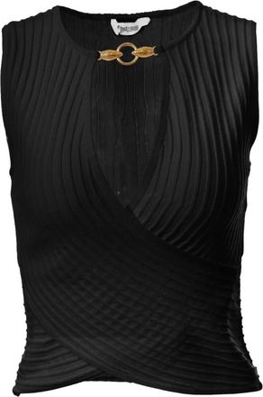 Just Cavalli Tops, Dames, Zwart, M, Katoen, Sleeveless Top