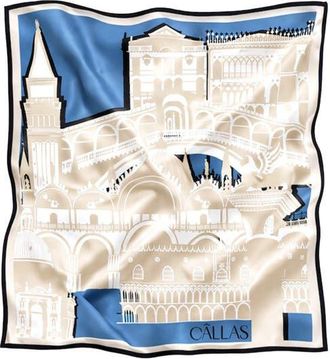 C&acirc;llas Milano Large Scarf Printed doubleface scarf in Lagoon at Nordstrom