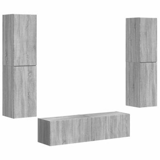 vidaXL Conjunto De Mueble De Tv 6 Pcs Gris Sonoma Madera De Ingenier&iacute;a Vidaxl