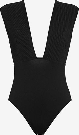 Eres Jacquard-Badeanzug mit V-Ausschnitt Glamorous