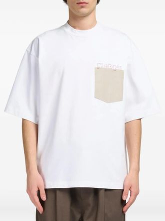 Marni logo-print T-shirt - men - Fabric - 50 - White