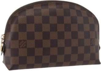 Louis Vuitton Pre-owned Damier Ebene Pouch - Dames - Vintage Tassen - Bruin - ONE Size - Vintage