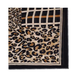Marella Aerosi Leopard Foulard Sjaal - Dames - Accessoires - Bruin - Maat: ONE Size Modal
