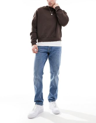 Only & Sons regular fit jeans in light wash blue