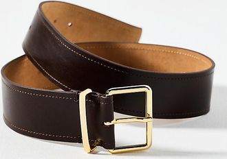 Anthropologie Square-Buckle Suede Belt
