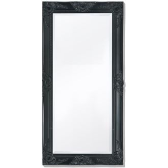 vidaXL Espejo De Pared Estilo Barroco 100x50 Cm Negro Vidaxl