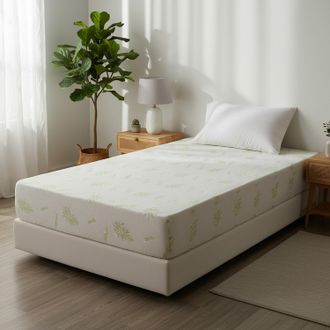 KASANOVA Coprimaterasso singolo fibra di bambù Aloe