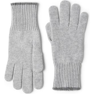 Brunello Cucinelli Cashmere knit gloves in Grey at Nordstrom, Size Medium