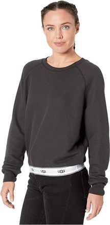 UGG Nena Sweatshirt WomensBlack Crew Neck Long Sleeve Pullover Active GBO54