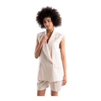 Hinnominate Hinnominate, Dames, Jassen, Beige, Maat: XS Linnen