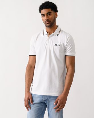 HUGO BOSS Mens Paddy Pro Polo Shirt in White Cotton - Size X-Large