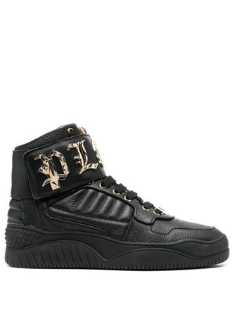 Philipp Plein Sneakers alte con logo - Nero