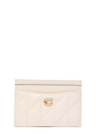 Coach Pillow Quilted Leather Card Holder - Ivory - One Size
