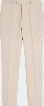 Brioni Men & apos;s Cotton and Cashmere Flat-Front Trousers