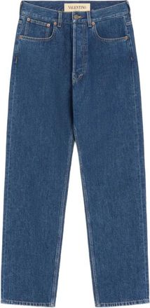 Valentino Denim 5 Tasche Straight Jeans - Heren - Regular Fit Jeans - Blauw - W34 - Denim - Jeans