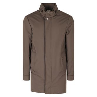 Moorer Single-Breasted Coats - Heren - Mantel - Bruin - XL - Jassen