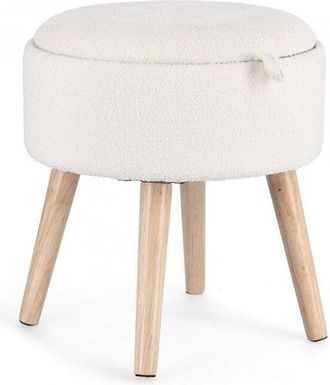 BIZZOTTO Sgabello scandinavo Contenitore - briar - Colore: Bianco