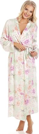 Camille Womens Smooth Classic Floral Wrap - Ladies Lightweight & Breathable Summer Nightwear with Tie Belt Fastening Oriental 10