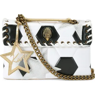 Kurt Geiger Kensington Footy Bag in White/Black at Nordstrom