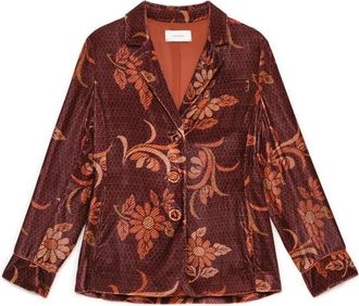 Maliparmi Collection Print Blazer - Dames - Blazers - Oranje - L - Leer - Jassen