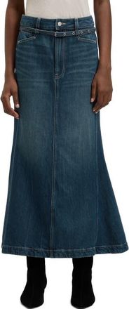 Boss Orange by Hugo Boss Peplum Denim Maxi Skirt in Indigo at Nordstrom, Size 30