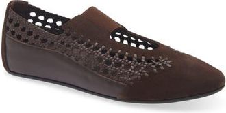 Hereu Sporty Woven Mary Jane Flat in Dark Brown at Nordstrom, Size 11.5Us