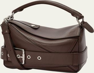 Loewe Puzzle Biker Top-Handle Bag in Shiny Leather