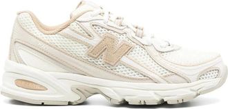 New Balance Sneakers, female, Beige, 4 1/2 UK, Beige Lace-Up Trainers with Abzorb Midsole