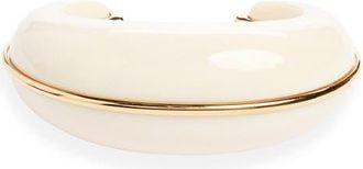 Saint Laurent Dome Cuff Bracelet in Palladium/Gold at Nordstrom, Size Large