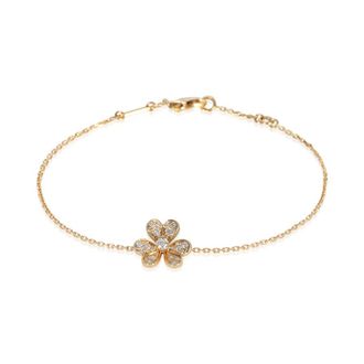 Van Cleef & Arpels Pre-Owned Van Cleef & Arpels Yellow Gold Diamond Mini Model Frivole Bracelet