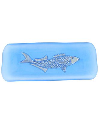 Vietri Vietri Isola Glass Small Fish Rectangular Tray With $7 Credit