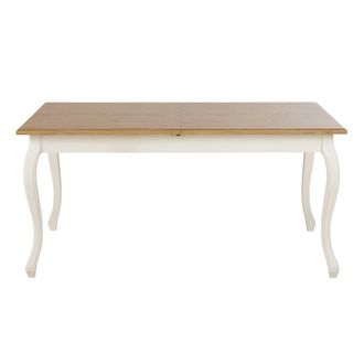 Maisons du monde Mesa de comedor extensible color crema 8/10 personas, 160/200 cm