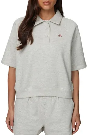 Good For Nothing Boxy-Fit Raglan Sweat Polo in Grey at Nordstrom, Size X-Small
