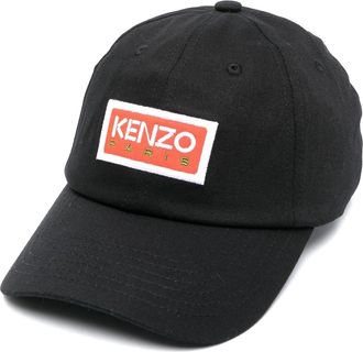 Kenzo logo embroidery cap - men - Cotton/Cotton/Polyester - One Size - Black