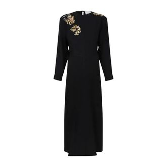 Isabel Marant Embellished Midi Dress - female - Isabel Marant - Gowns - Black - 2XS - Dresses