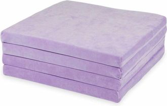 OEM Alfombra De Juego Infantil 120x120cm, Cuadrada, Plegable, Terciopelo Suave, Morado