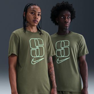 Nike Mens Sabrina Dri-FIT Basketball T-Shirt in Green | HV7049-222