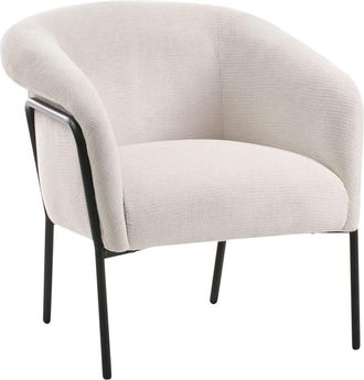 Beliani Sill&oacute;n Tela Beige claro