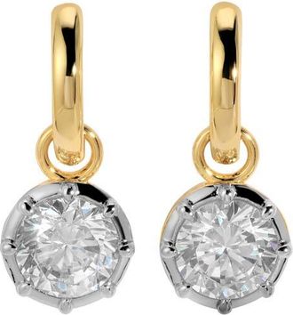 Lili Claspe Grande Celeste Charm Huggie Hoop Earrings in Two Tone at Nordstrom
