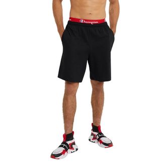 Champion Mens, Big and Tall, Cotton Athletic Shorts, 10 (More Colors), Black C Patch Logo, XXX-Large