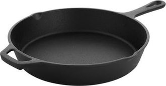 MegaChef 10 Inch Round Preseasoned Cast Iron Frying Pan with Handle in Black at Nordstrom