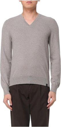 Fay V-hals Trui - Heren - V-hals truien - Bruin - S - Truien & Vesten