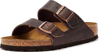 Birkenstock Arizona Habana Unisex Sandals - Brown Nubuck Leather - Size EU 45