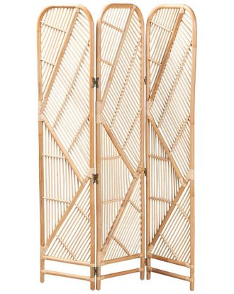 Baxton Studio Firenze Modern Bohemian Rattan Room Divider