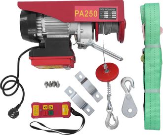 OEM Cabrestante El&eacute;ctrico, Capacidad De 125 Kg, Control Remoto Inal&aacute;mbrico, Rojo