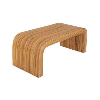 Sweeek Banco, final de cama en rat&aacute;n natural, 100cm, natural