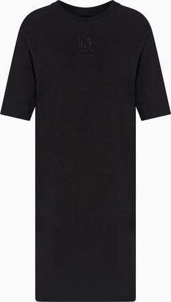 A|X Armani Exchange Womens Icon Project, Shiny Logo, Dress, Black, XL