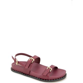 Kenneth Cole Drinity Flat Slingback Sandal in Dark Red Leather at Nordstrom Rack, Size 5.5