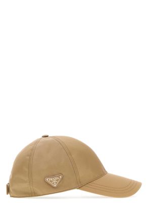 Prada Mens Beige Re-Nylon Baseball Cap Cammello Cappelli Hat